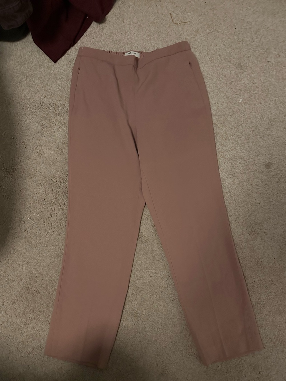 Aritzia Dusty Mauve Slim Trousers